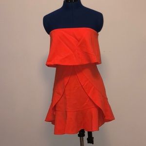 BCBG MAXAZRIA Red layered dress